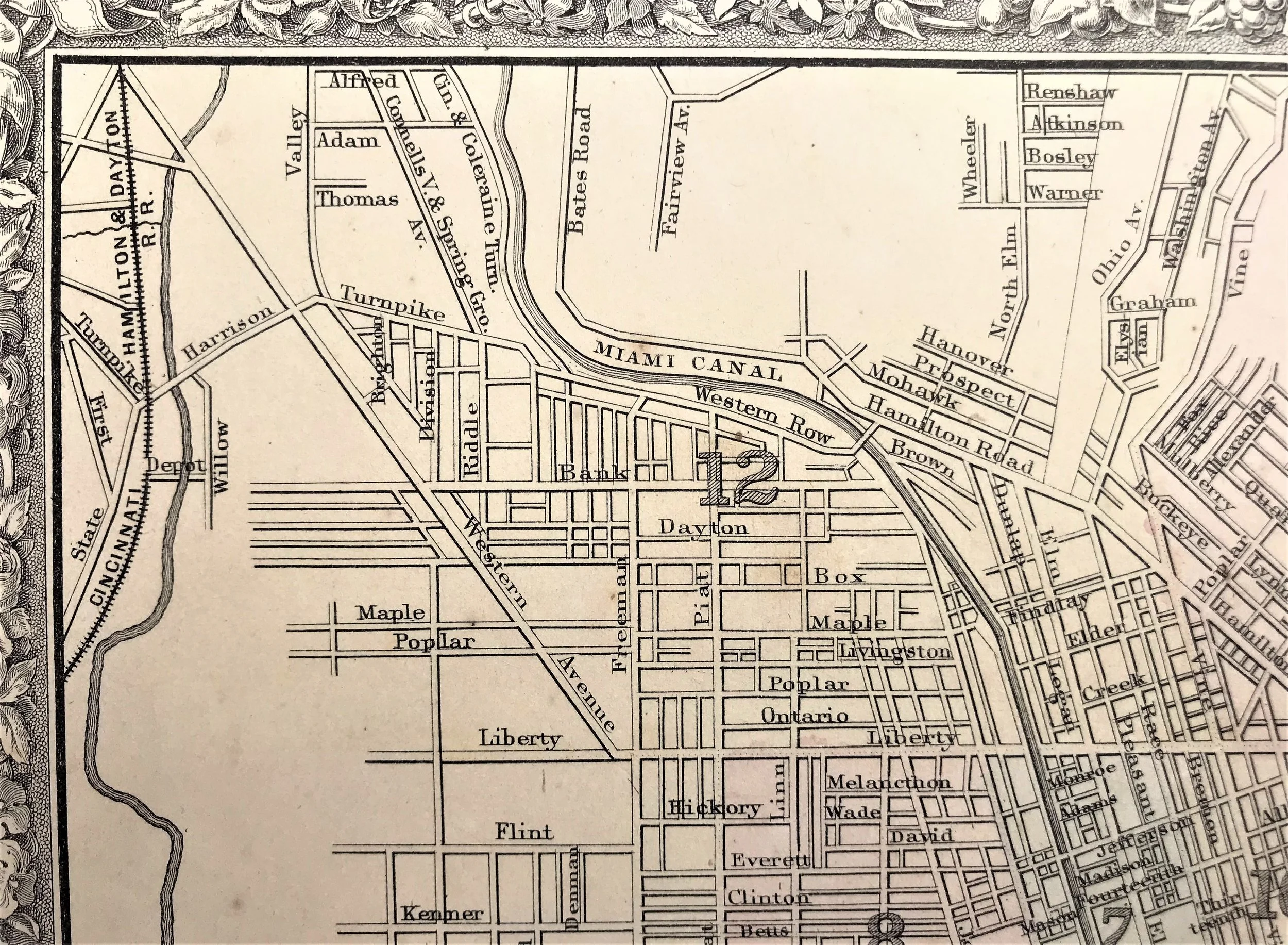 The Miami Canal running through the 12th ward of the city