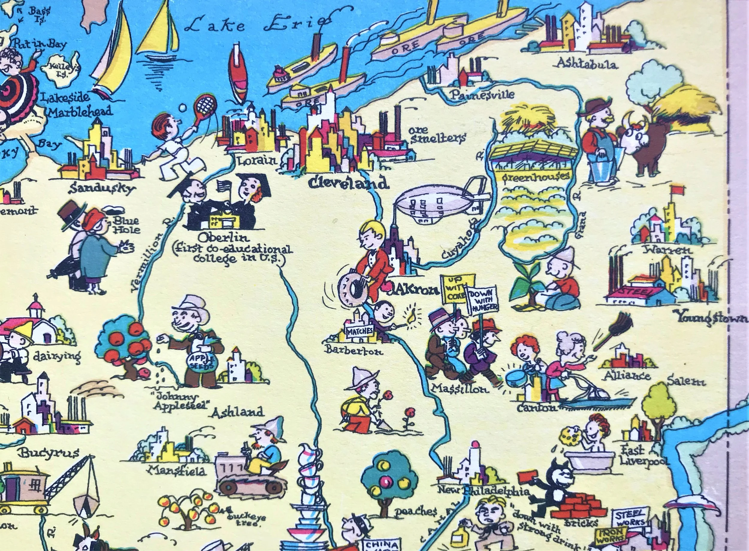 The Cleveland area as depicted by Ruth Taylor White in 1935
