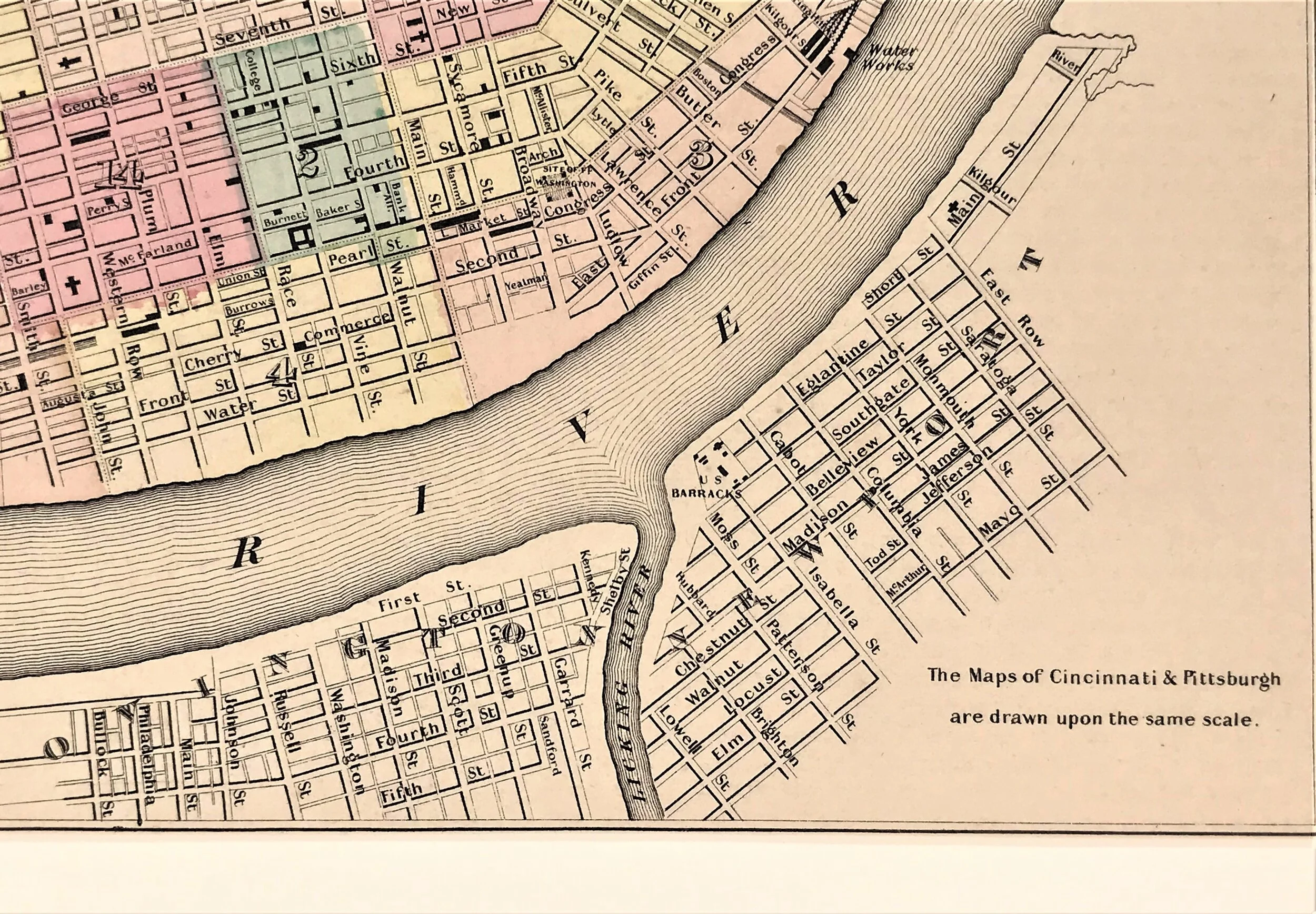  Newport and Covington, Kentucky c. 1855 