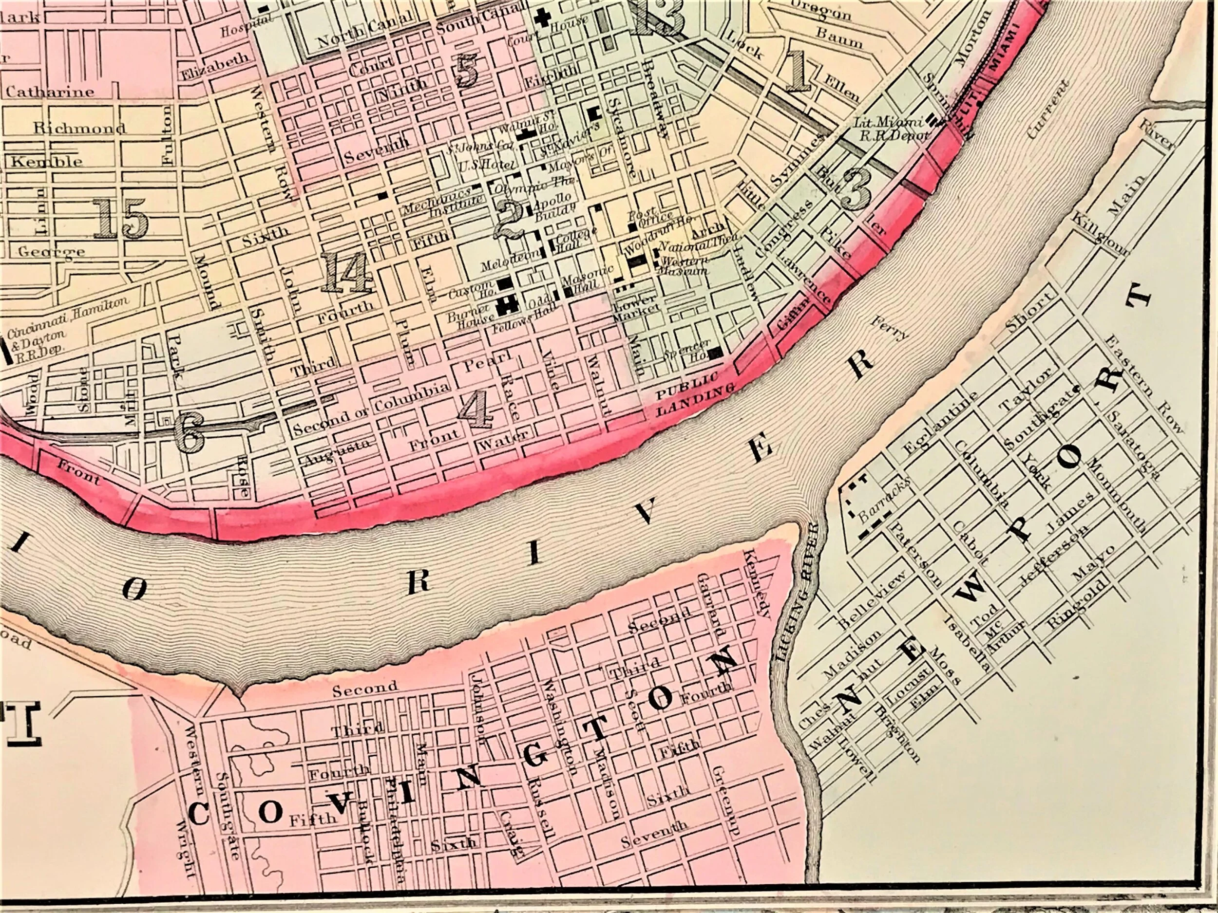 Newport and Covington, Kentucky c. 1860 