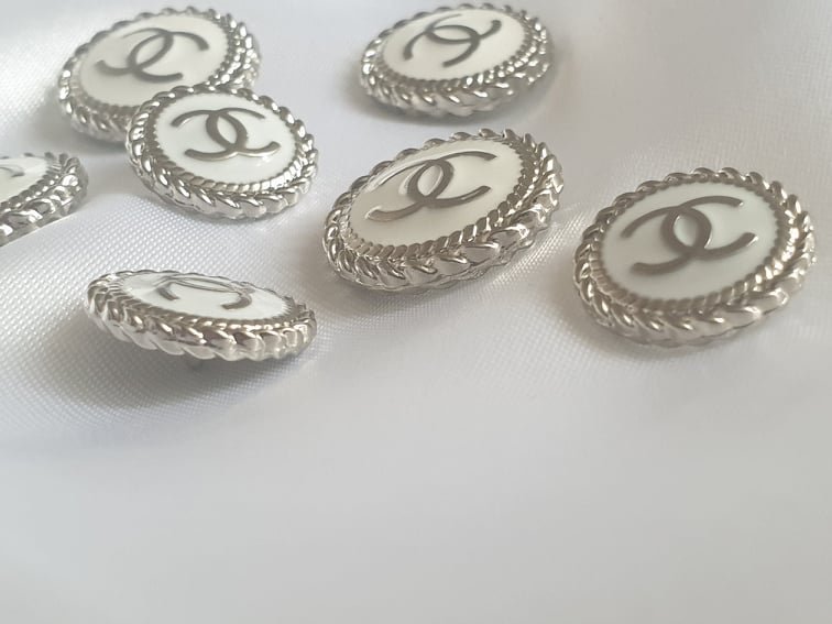 silver chanel buttons