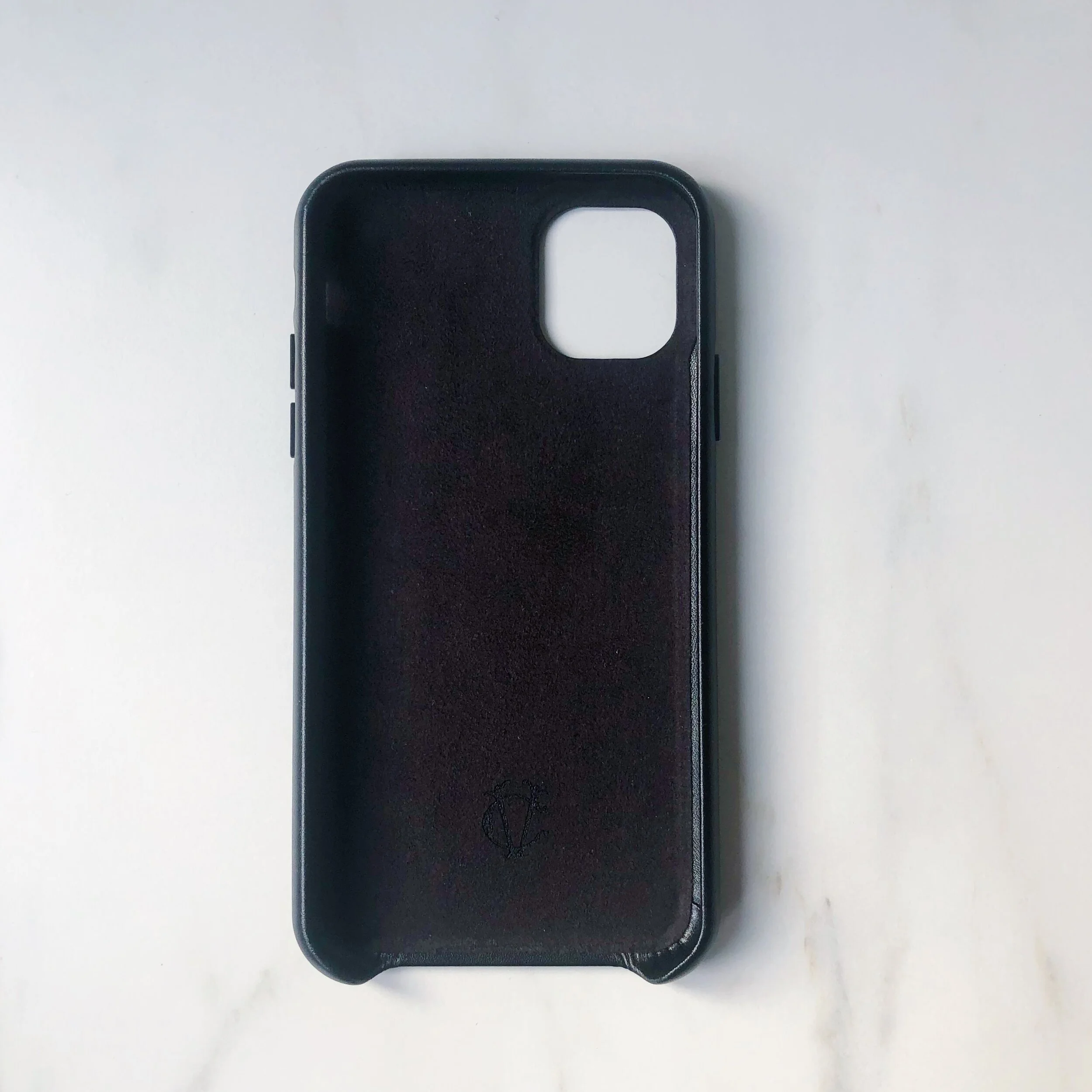 Personalized Custom Black iPhone 11 Leather Case - Mini Pro Max - Monogram Hot Stamp Card Wallet