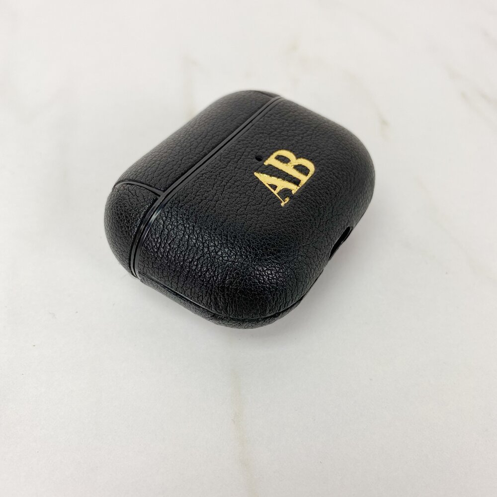 Personalized Custom Black Airpods Case - Pro Keychain key holder