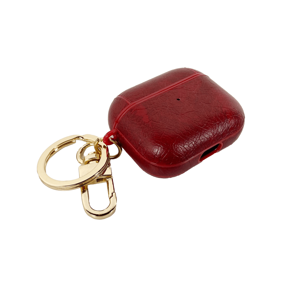 AirPods 3 and Pro Case with Keychain - Burgundy Red — Valerie