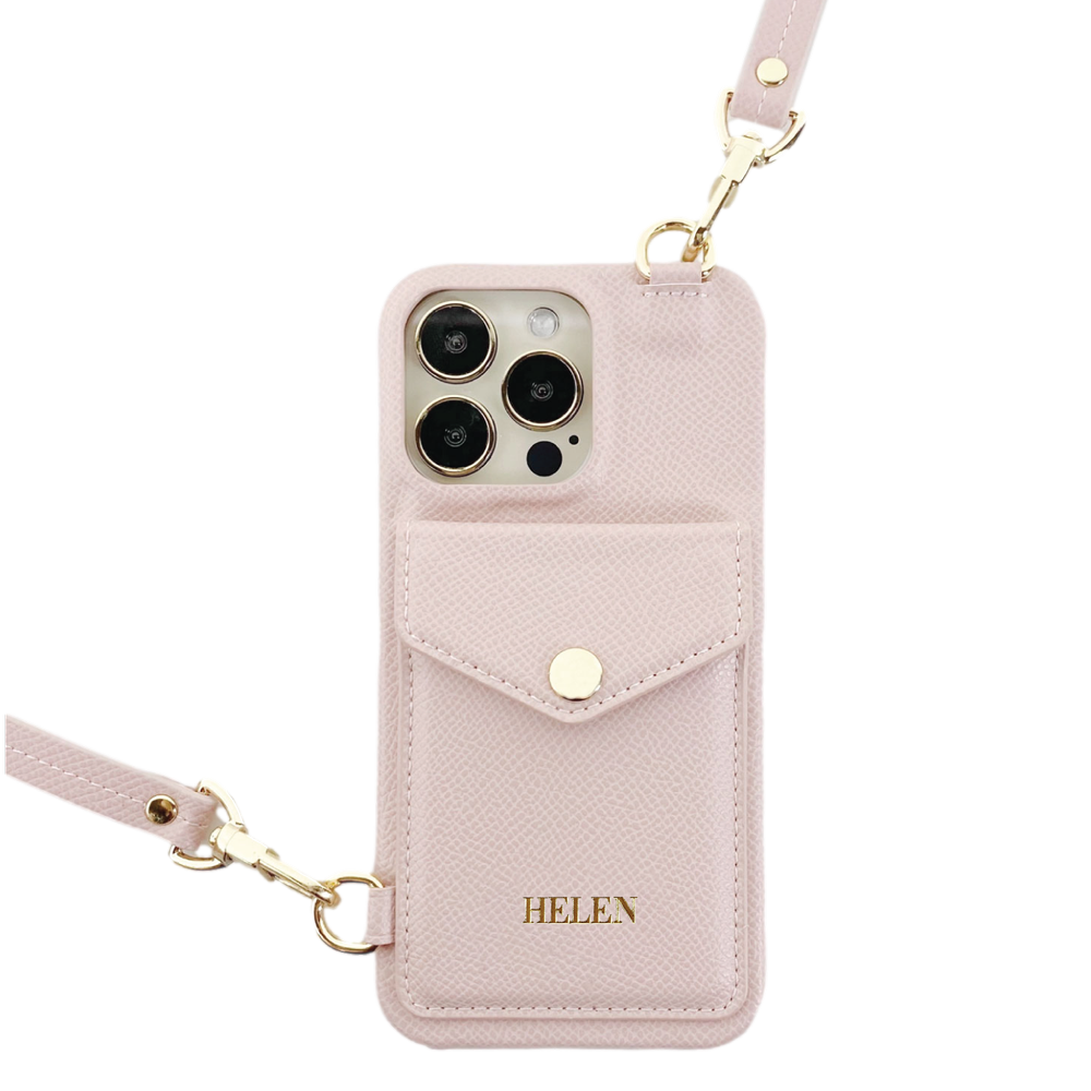iPhone 13 Series - Crossbody Wallet Case - Pale Pink — Valerie