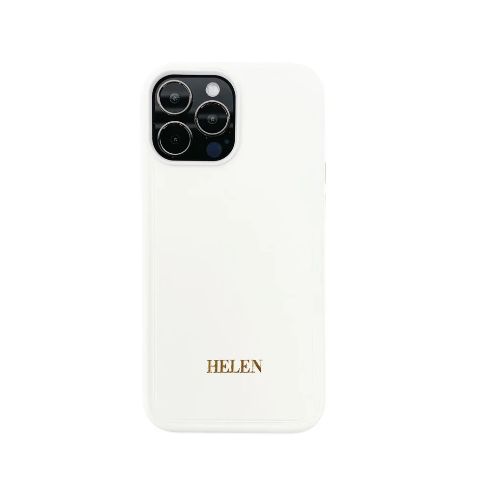 Valerie Constance Personalized Custom iPhone 15 Leather Case - Compatible with MagSafe - White Designer Monogram - iPhone 15 Pro Max Valerie Constance Personalized Custom iPhone 15 Leather Case - Compatible with MagSafe - White Designer Monogram - iPhone 15 Pro Max