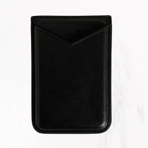 Magsafe Leather Designer Card Holder - Black — Valerie Constance