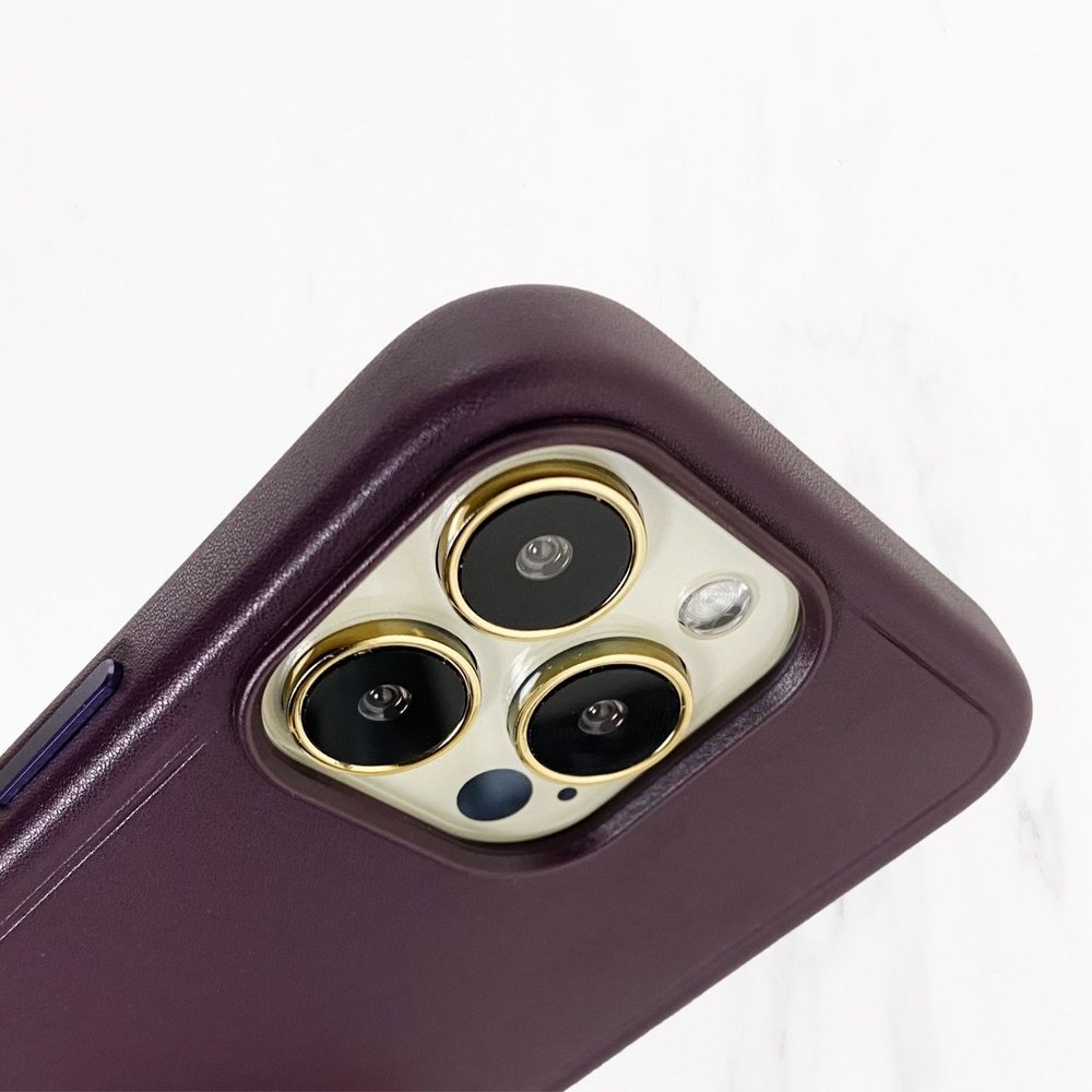 iPhone 14 Series Designer Case with MagSafe - Dark Purple — Valerie  Constance - Personalized Leather Tech Accessories