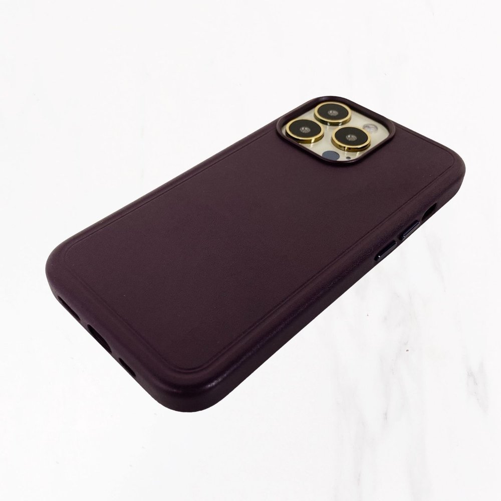 iPhone 13 Series Designer Case with MagSafe - Dark Purple — Valerie  Constance - Personalized Leather Tech Accessories