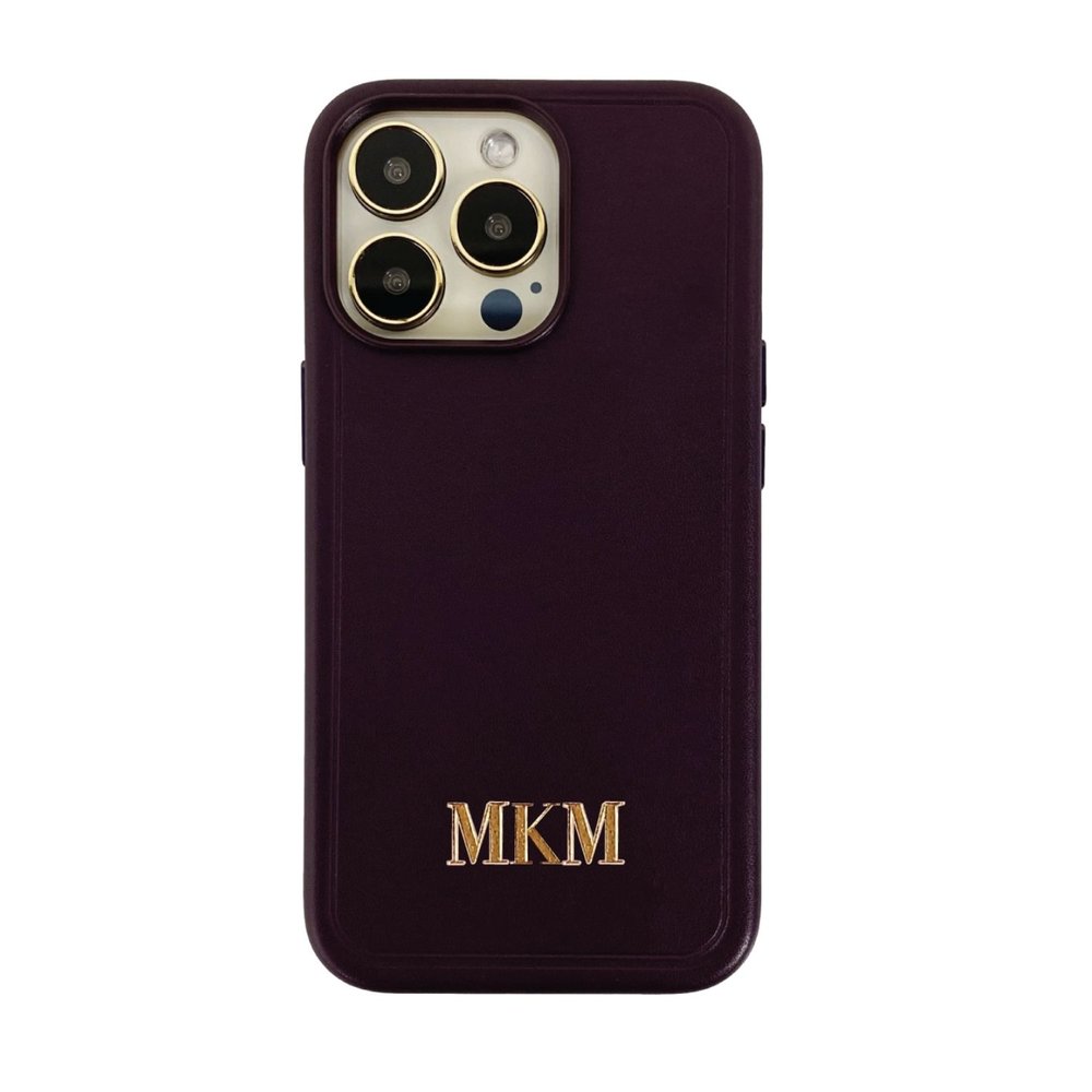 iPhone 14 Series Designer Case with MagSafe - Dark Purple — Valerie  Constance - Personalized Leather Tech Accessories