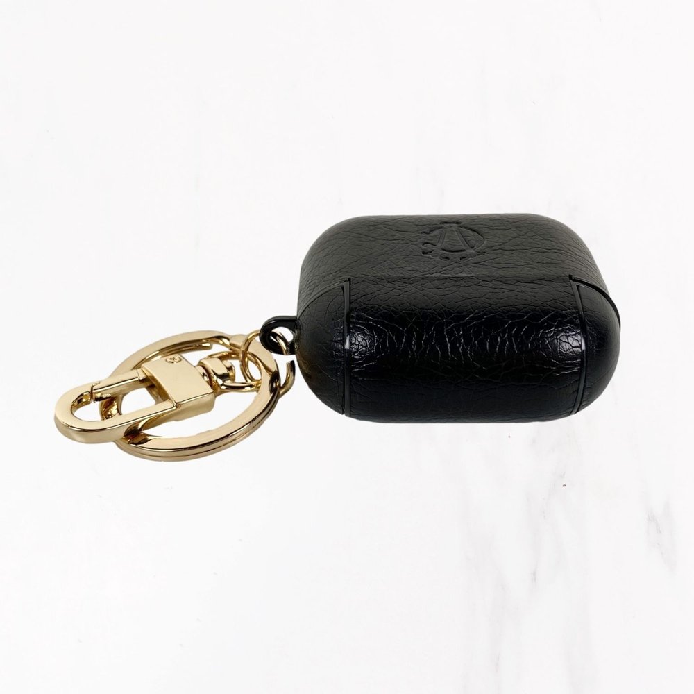 AirPods 3 and Pro Case with Keychain - Black — Valerie Constance -  Personalized Leather Tech Accessories