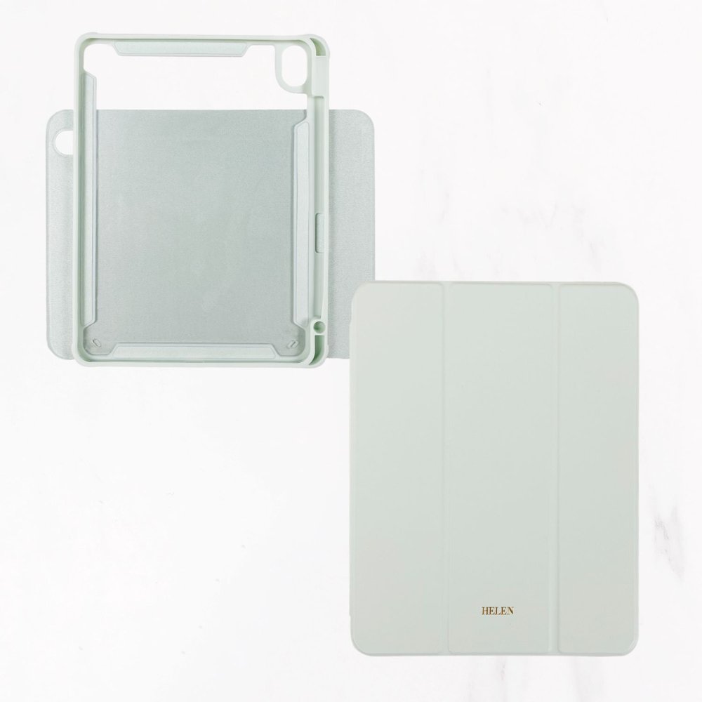 iPad Series - Designer Studio Leather Case - Small Font - Light Green —  Valerie Constance - Personalized Leather Tech Accessories