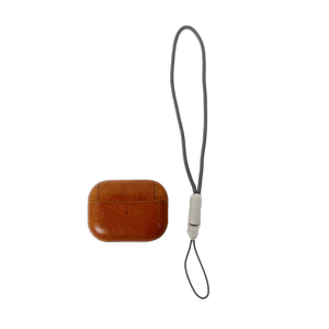 AirPods Pro 2 (2nd Gen) Case with Lanyard- Light Brown — Valerie Constance  - Personalized Leather Tech Accessories