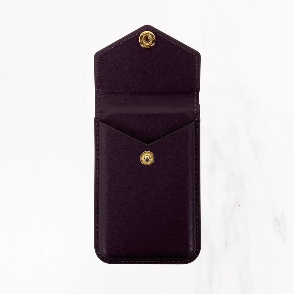 Magsafe Leather Designer Card Holder - Black — Valerie Constance