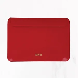 Macbook Series Couture Leather Sleeve Red — Valerie Constance