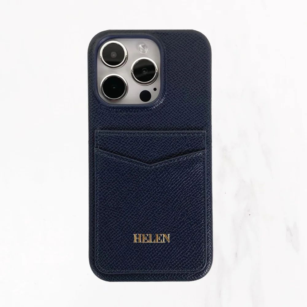iPhone 15 Series Jetsetter Double Pocket Case Midnight Blue