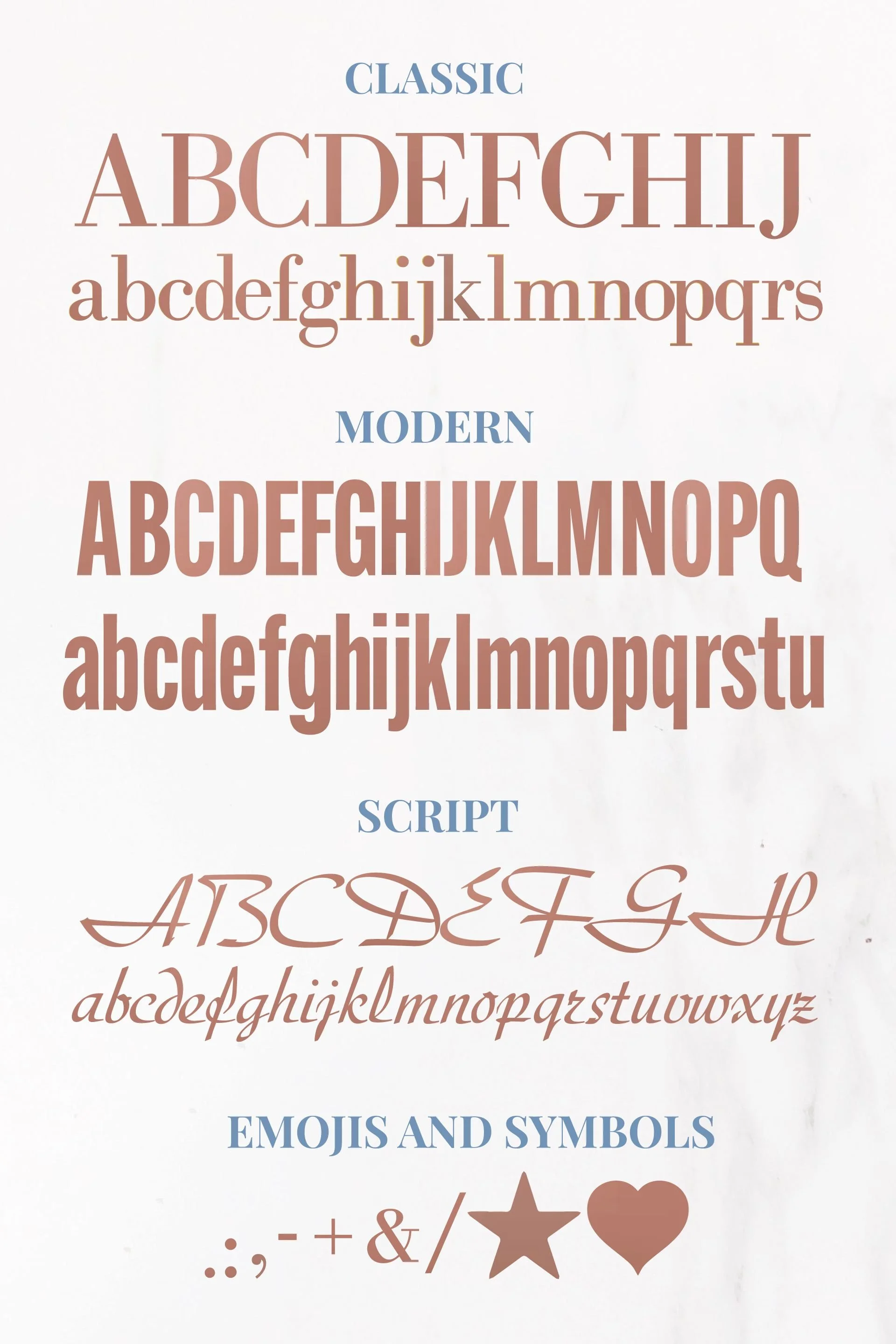 Rose Gold Hot Stamp 