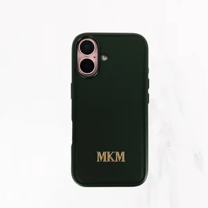 iPhone 16 Series Couture Case with MagSafe - Dark Green Valerie Constance - Personalized Leather Tech Accessories iPhone 16 Series Couture Case with MagSafe - Dark Green Valerie Constance - Personalized Leather Tech Accessories