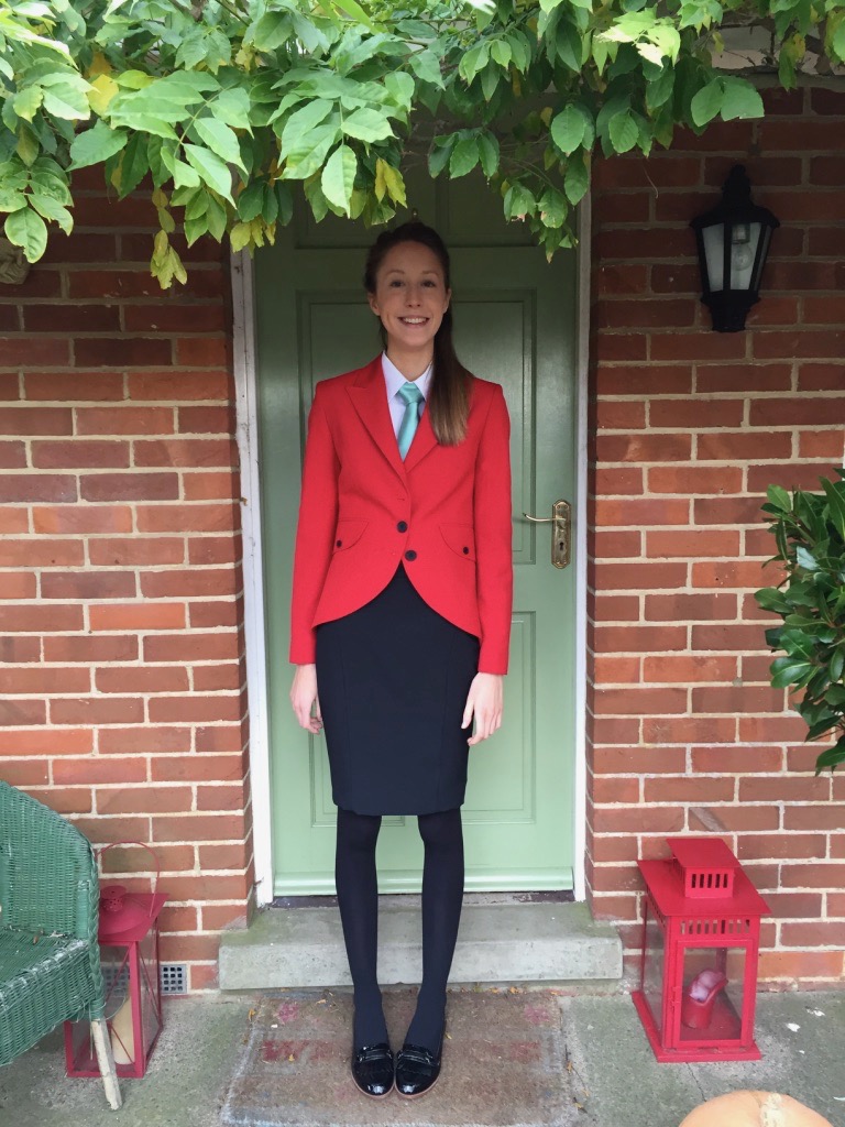 Me in my Fortnum & Mason uniform, I had been in hospital for three moths by this stage, and started commuting & working 37.5 hours a week, behind my consultants back (oops!)