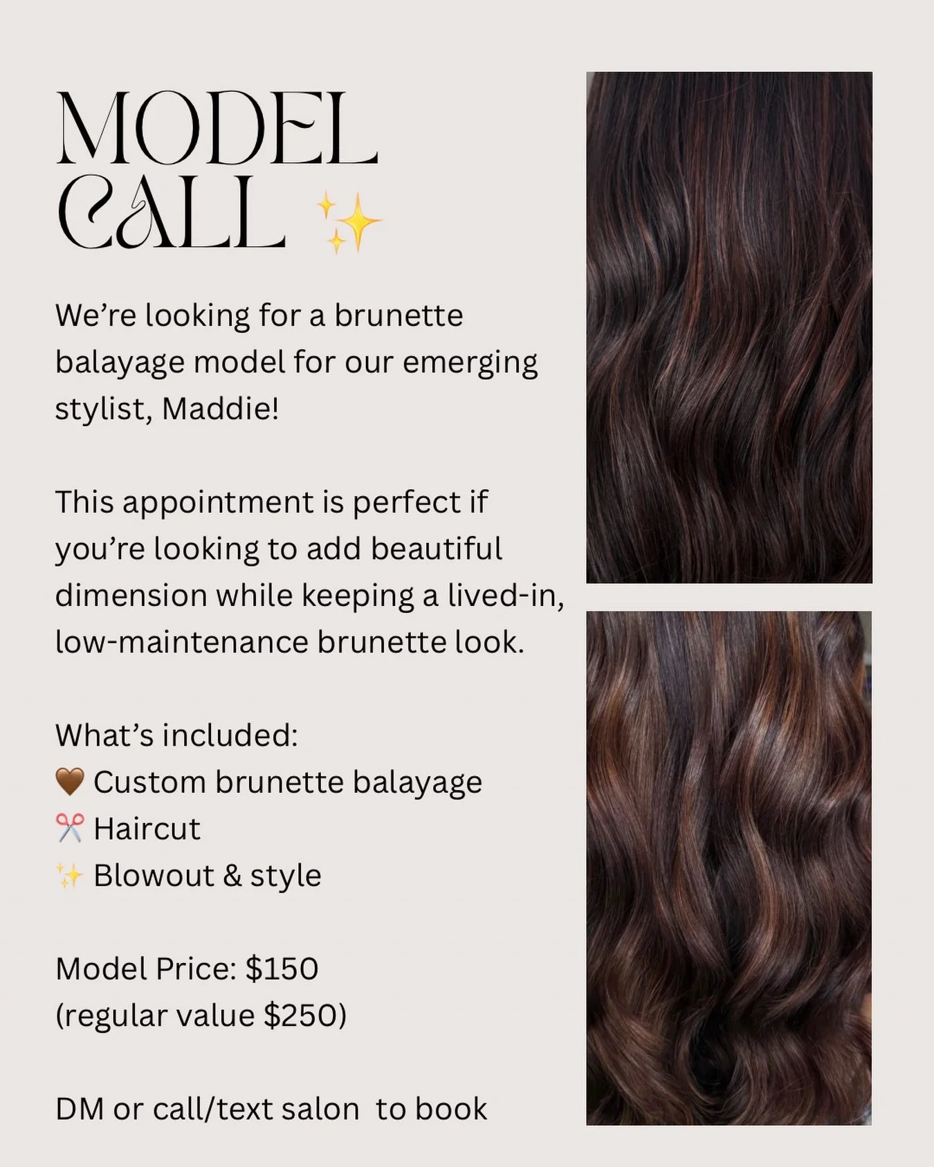 ✨ BOOKED! ✨Stayed tuned for our next model call! #hair #njhair #balayage #njhairsalon #njhairstylist