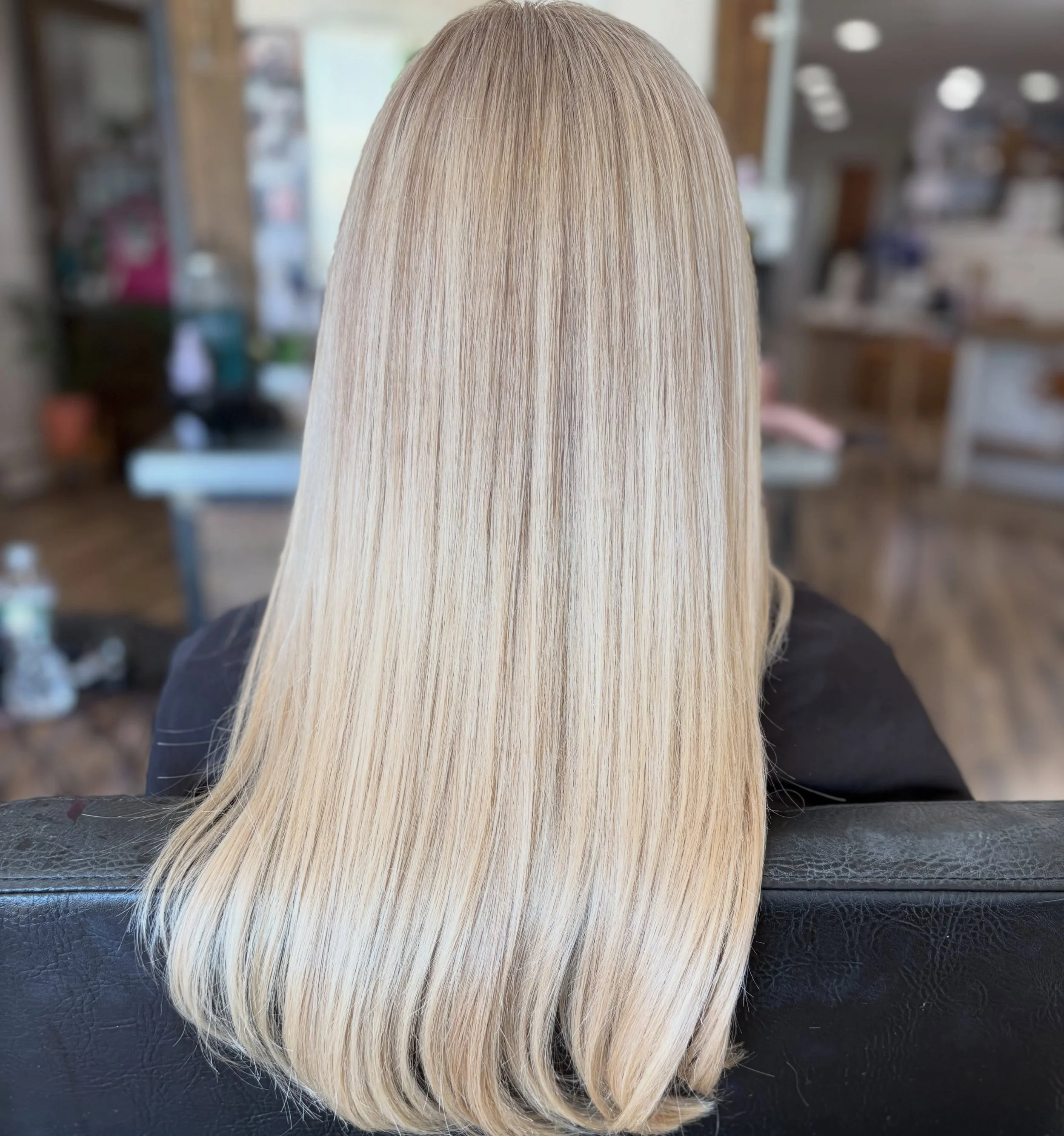 healthy, shiny blonde ✨ #blonde #blondebalayage #njhairsalon #redkenshadeseq #hair