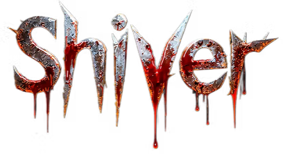 The word "Shiver" in a sharp, metallic font. Blood drips off the word.