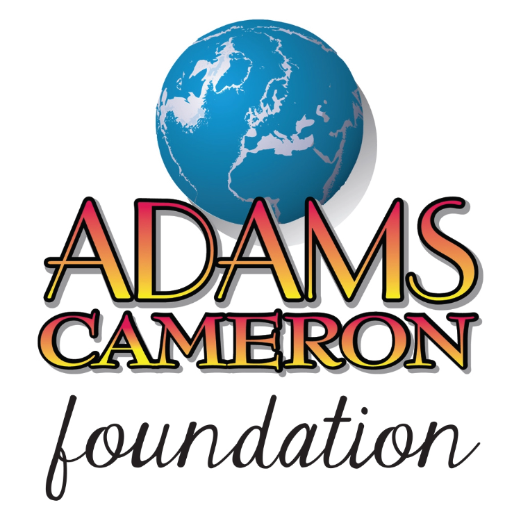 A Earth globe above the words "Adams Cameron Foundation."