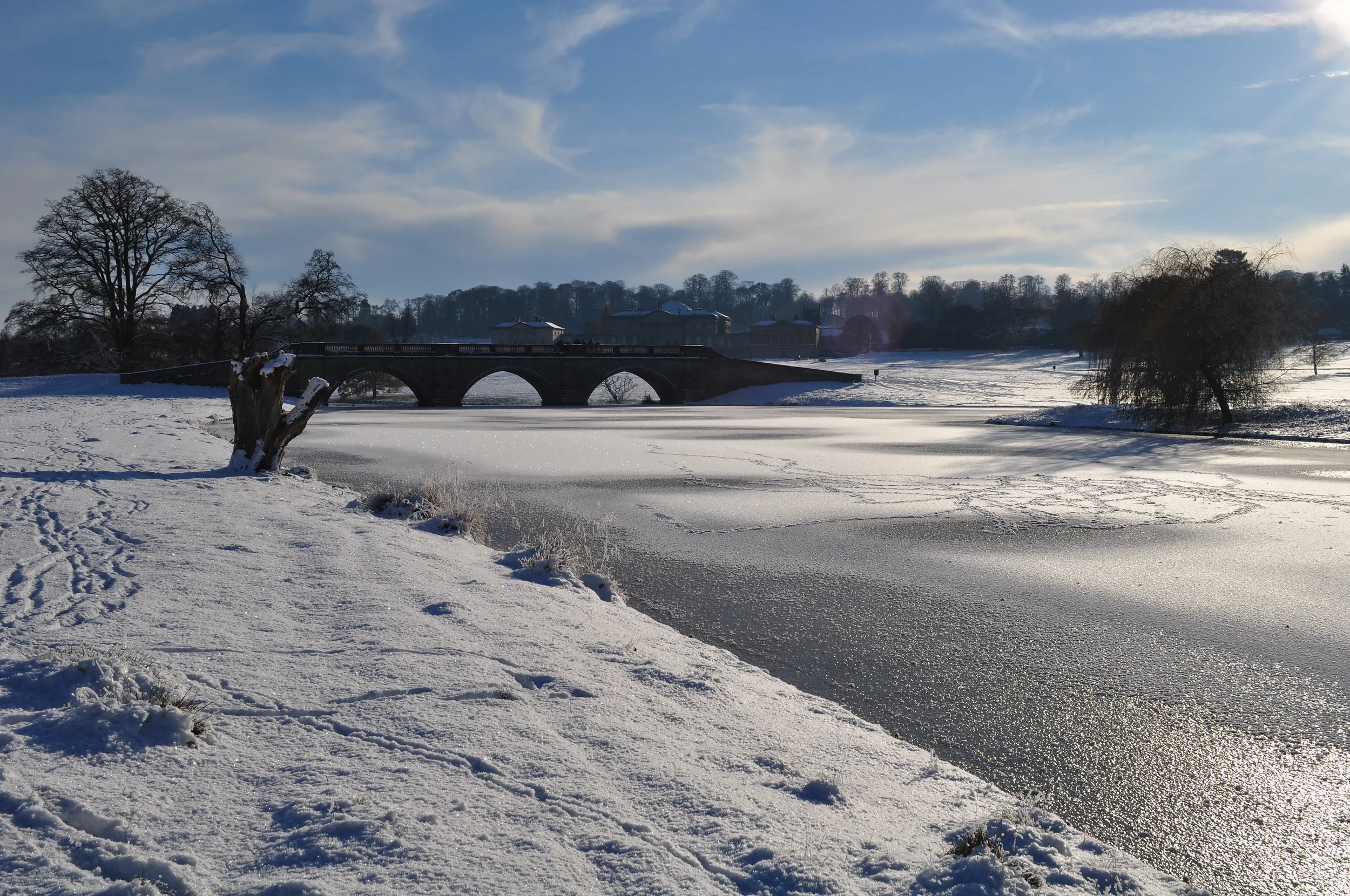  Winter Scene of Kedleston Hall, Derbyshire 