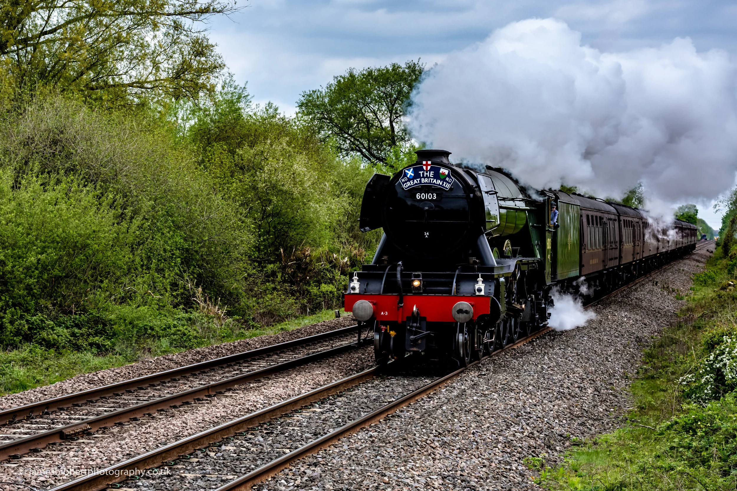  Flying Scotsman passing through Willington 