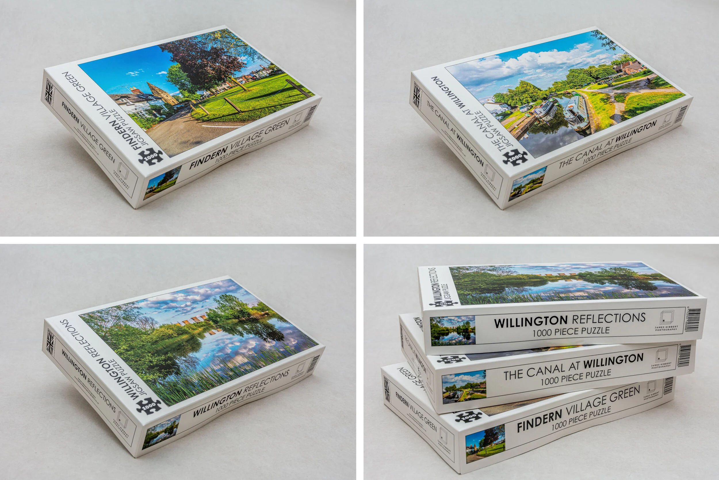  Jigsaw Boxes (Findern and Two x Willington) 