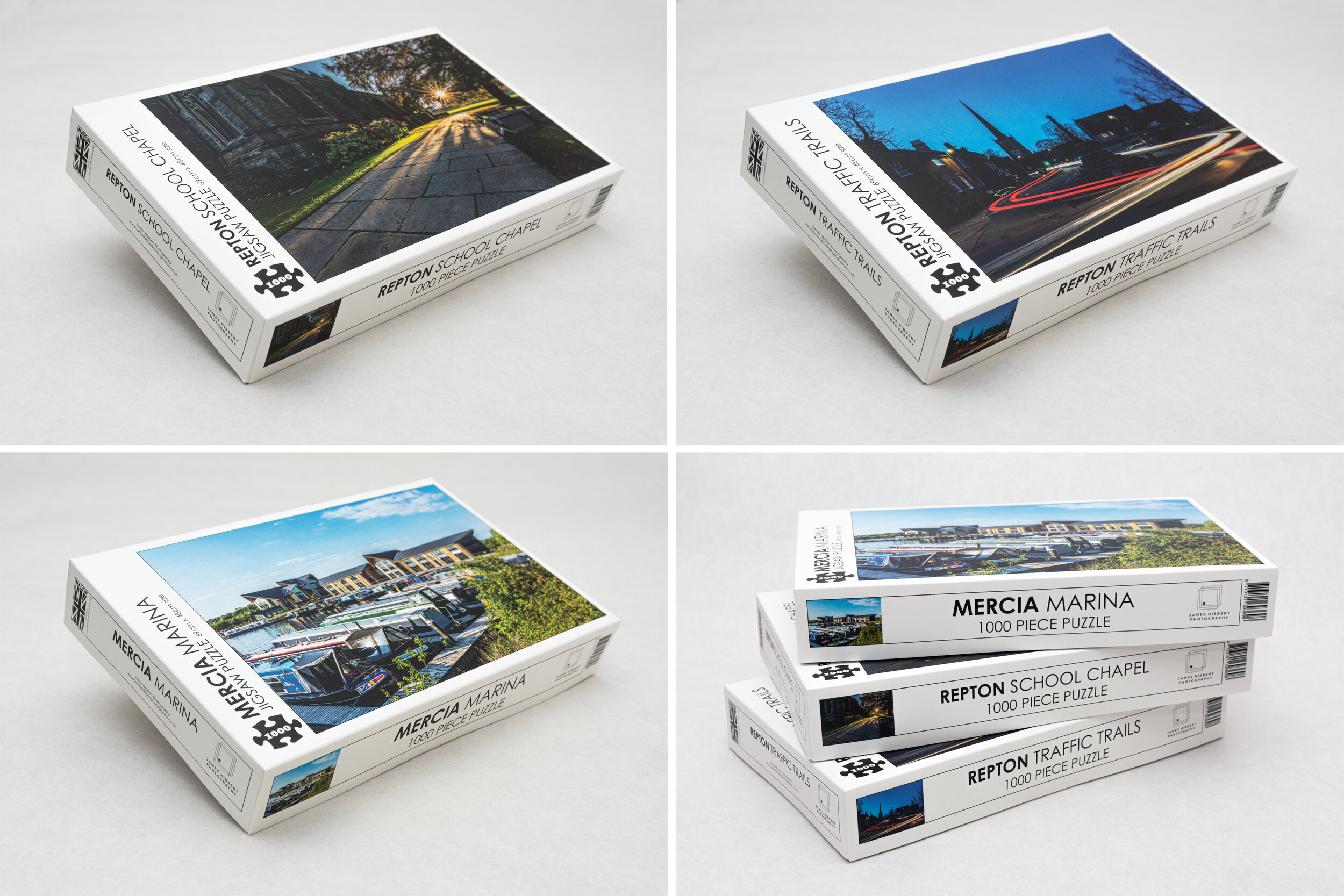  Jigsaw Boxes (Mercia Marina and Two x Repton) 