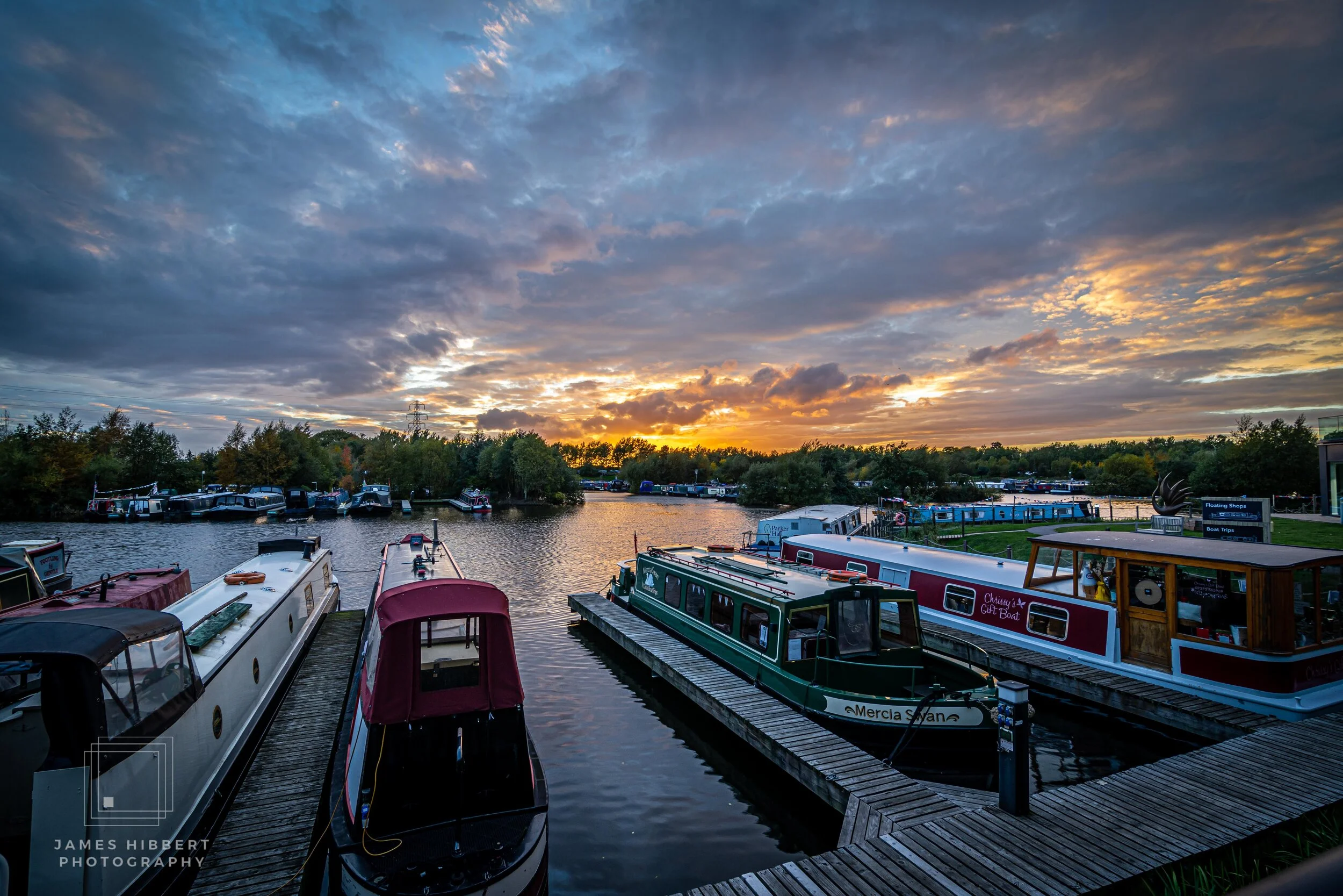 Dramatic Sunset at the Mercia Marina, Willington