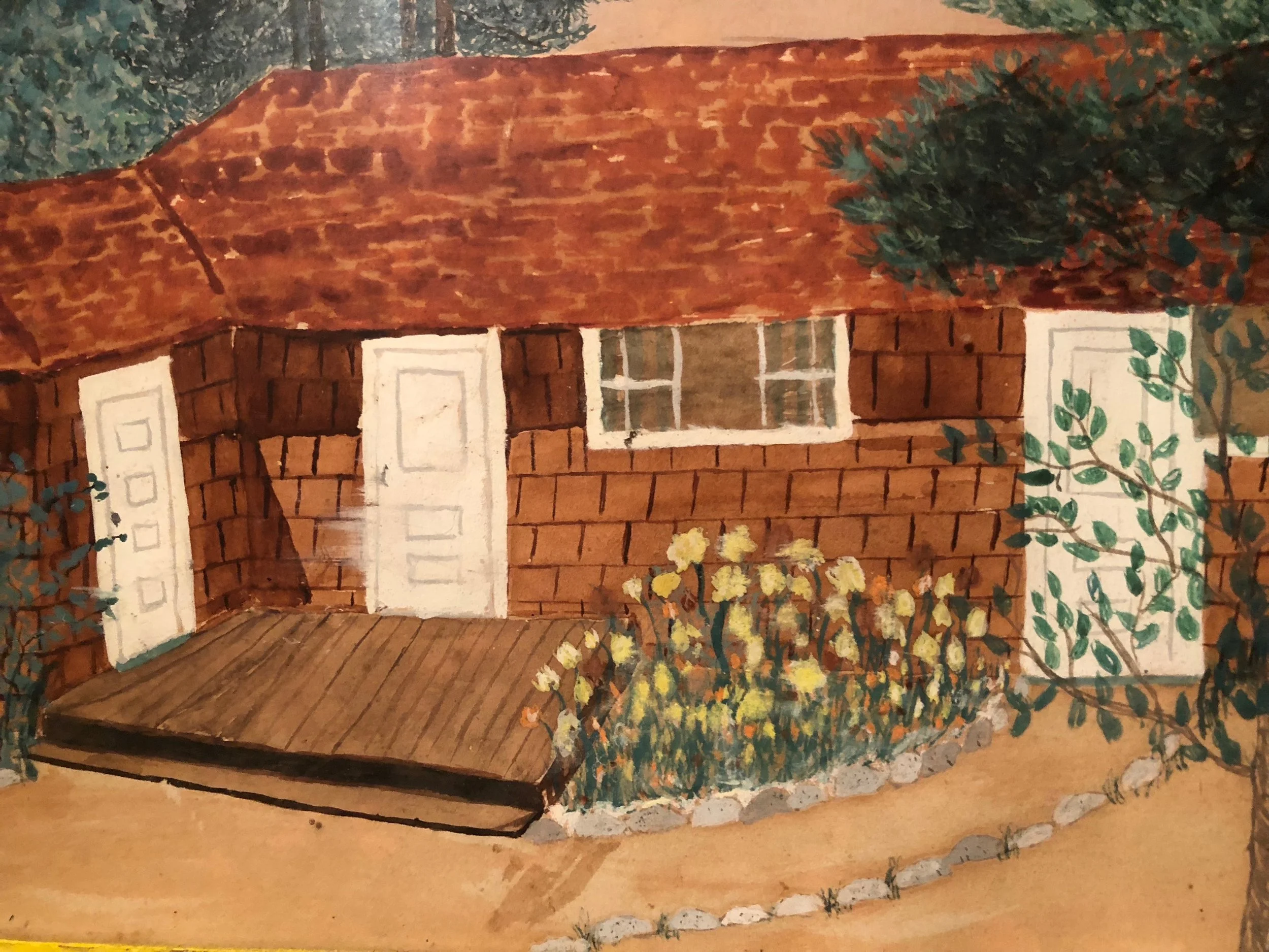 PAINTING by my Mom...ca 1952 The cottage at Bell Hallow was built in 1932 by a friend of my grand parents who visited often, hunting deer and fishing for steelhead. Eventually, my mom and dad took over this cute little cottage in the woods. We spent the summer days floating and exploring the river, venturing through the mountains, fishing for crawfish and steelhead, going to the beach in Santa Cruz, watching the hawks make lazy circles in the sky, and visiting my grand parents. This is a unique place of long summer nights viewing the stars, hearing the crickets sing, the frogs croak, and the mysterious night critters chatter along with the song of the river.. Come and enjoy the peace.