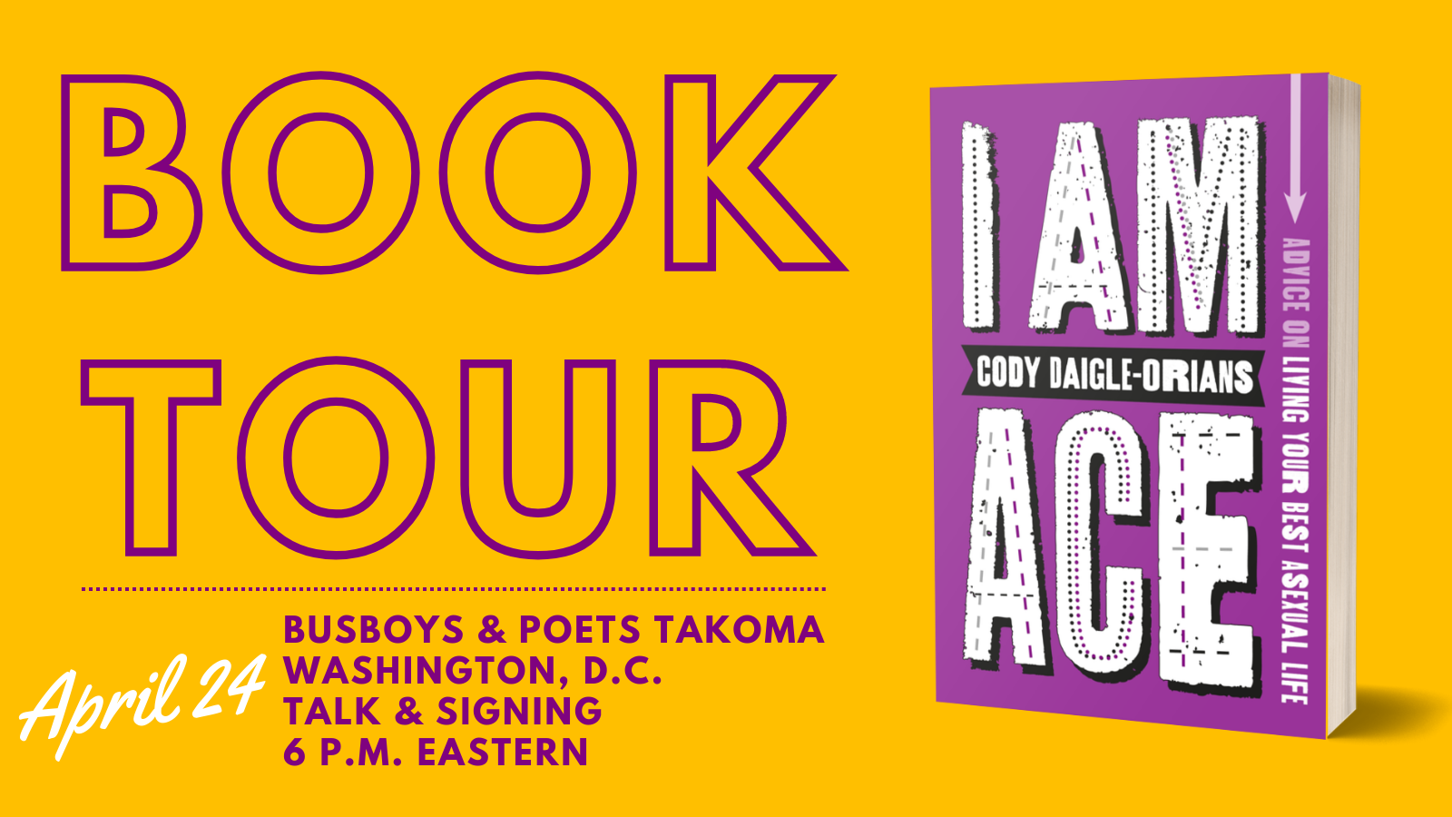 BOOK EVENT: Busboys &amp; Poets Takoma (Washington DC) Talk and Signing