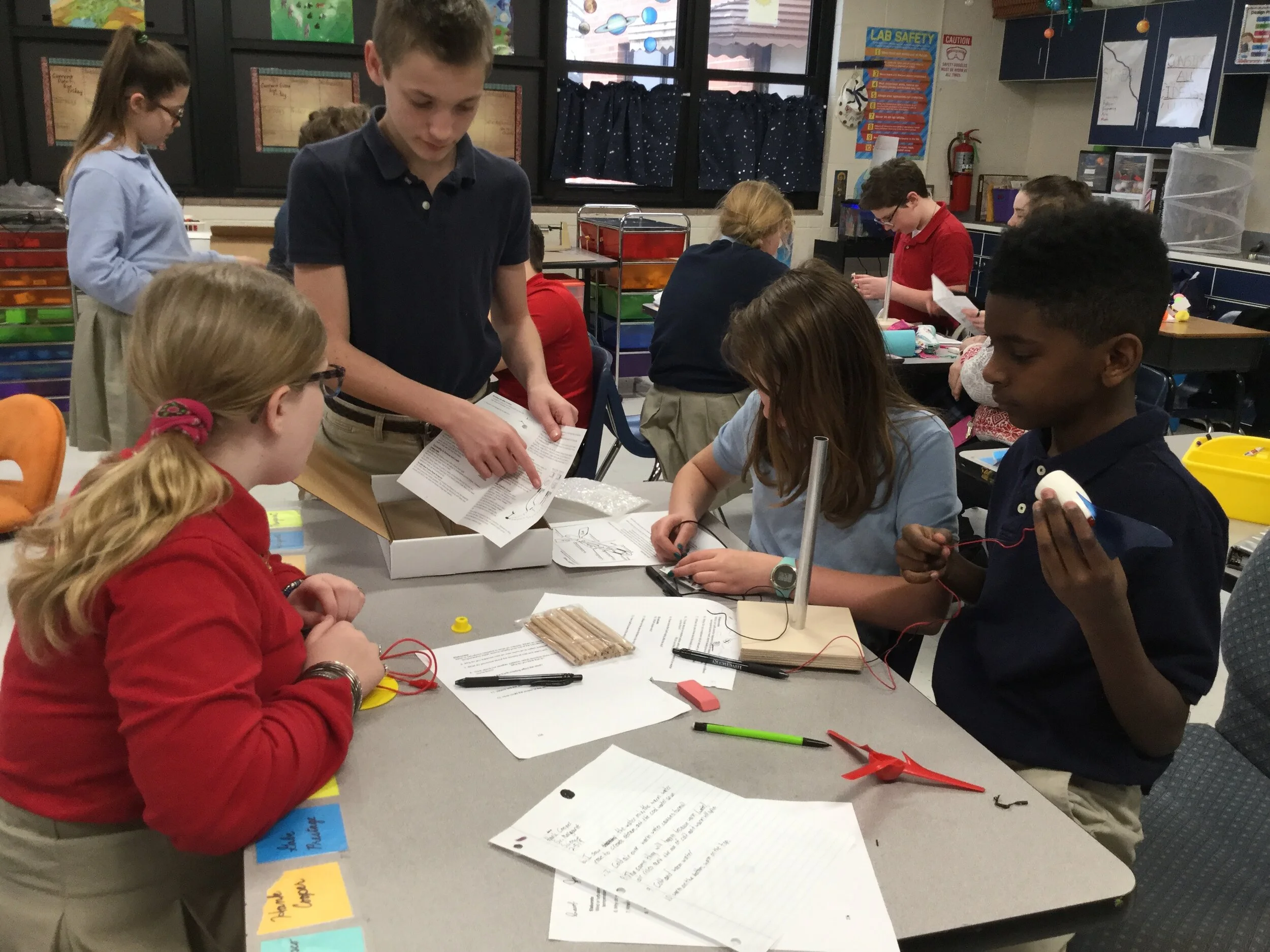 Students Preparing to Experiment with Wind Energy