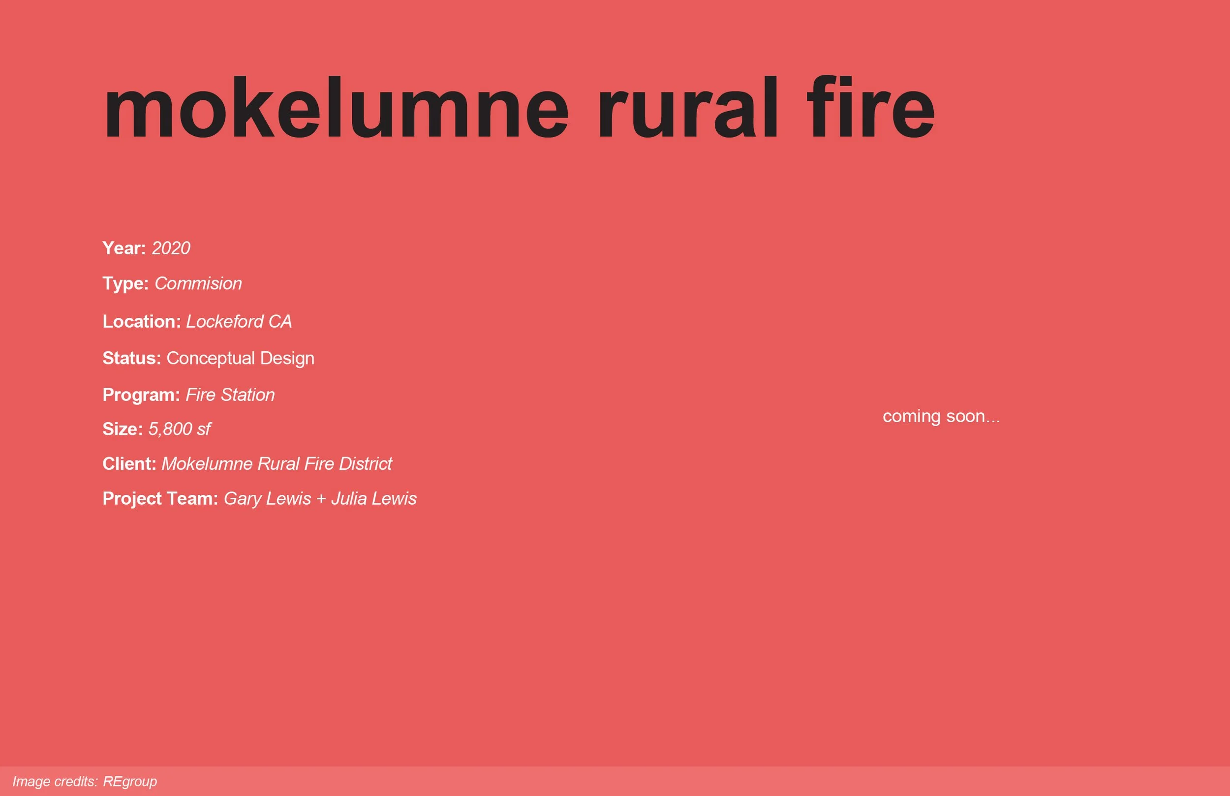 Mokelumne Rural Fire — REgroup