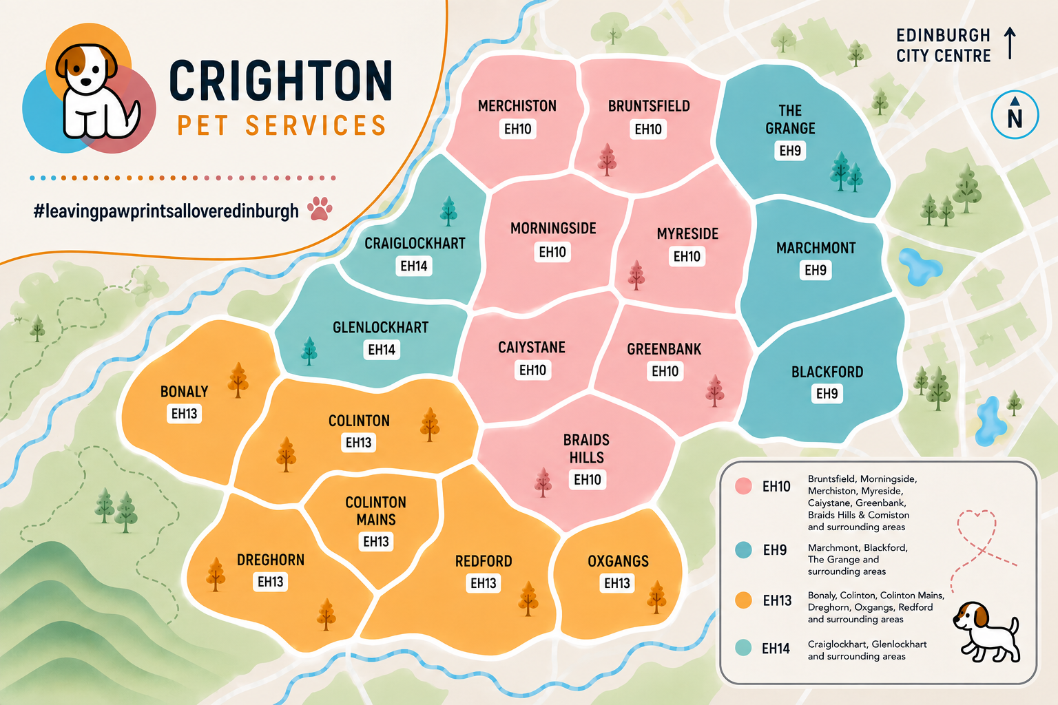 Edinburgh Map | Bonaly, Colinton, Dreghorn, Redford, Colinton Mains, Oxgangs, EH13 | Craiglockhart, Glenlockhart, EH14 | Merchiston, Bruntsfield, Morningside, Myreside, Caiystane, Greenbank, Comiston, EH10 | Blackford, Grange, Marchmont EH10