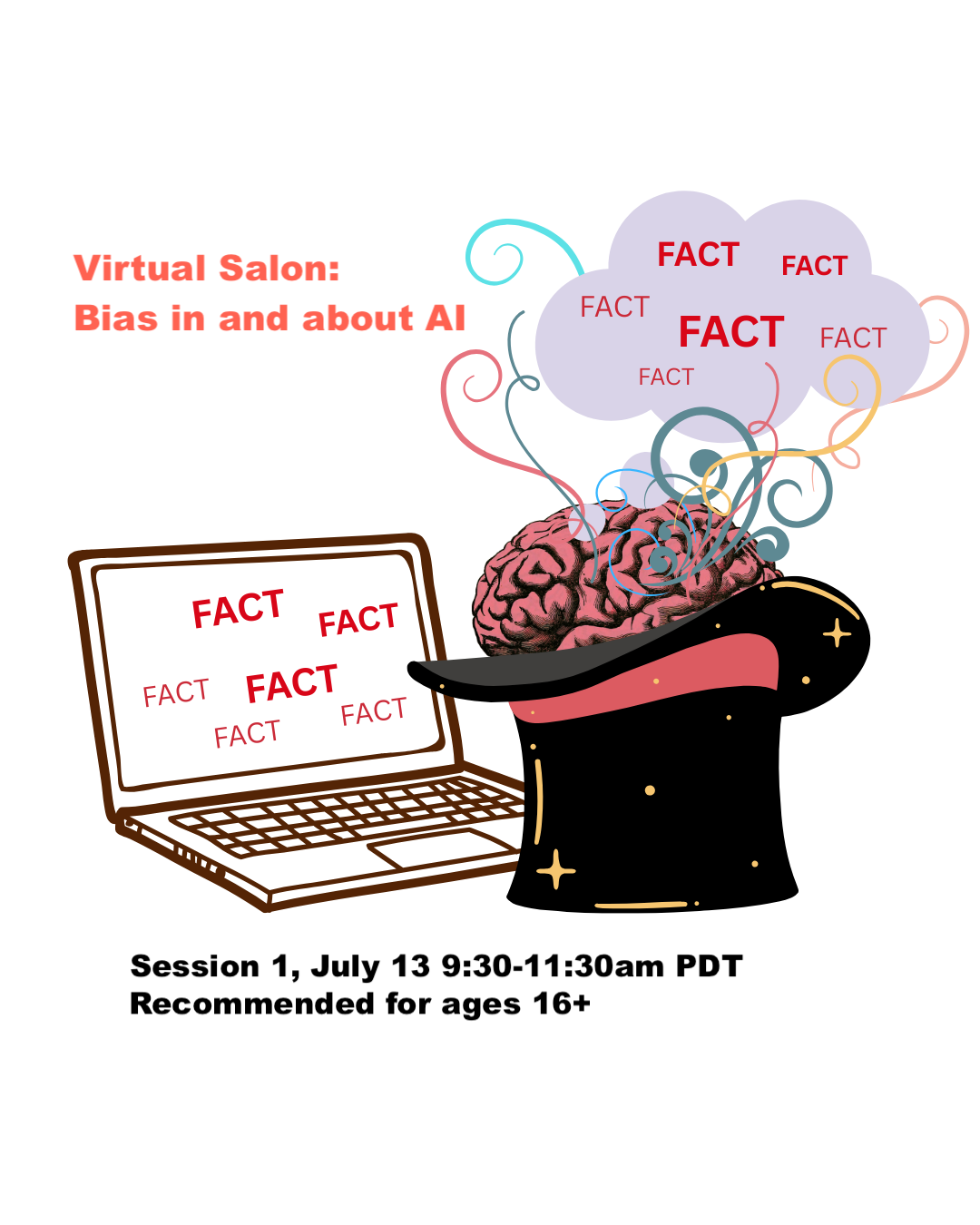 Virtual Salon: Bias in and about AI (ages 16+)