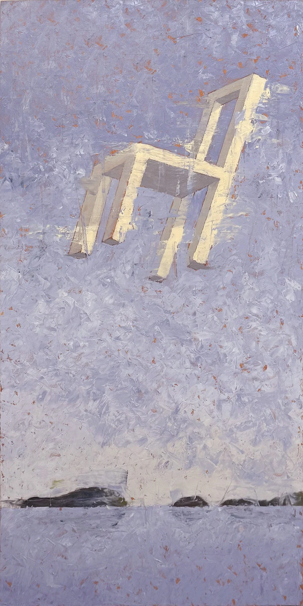 Thoughts on Floating - 48 x 24" - oil on panel