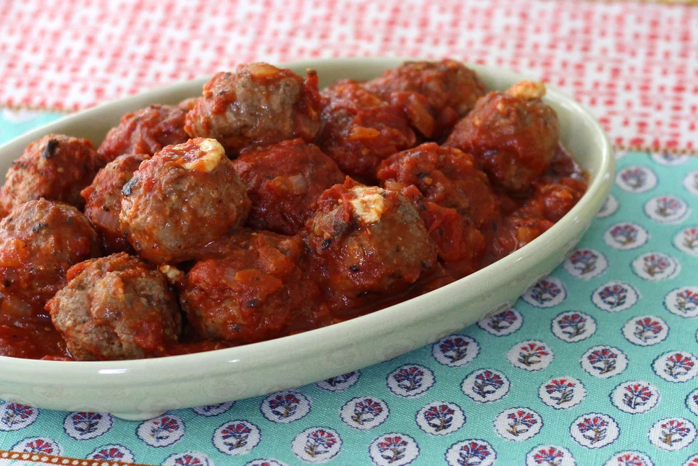 Cheesy Stuffed Italian Meatballs