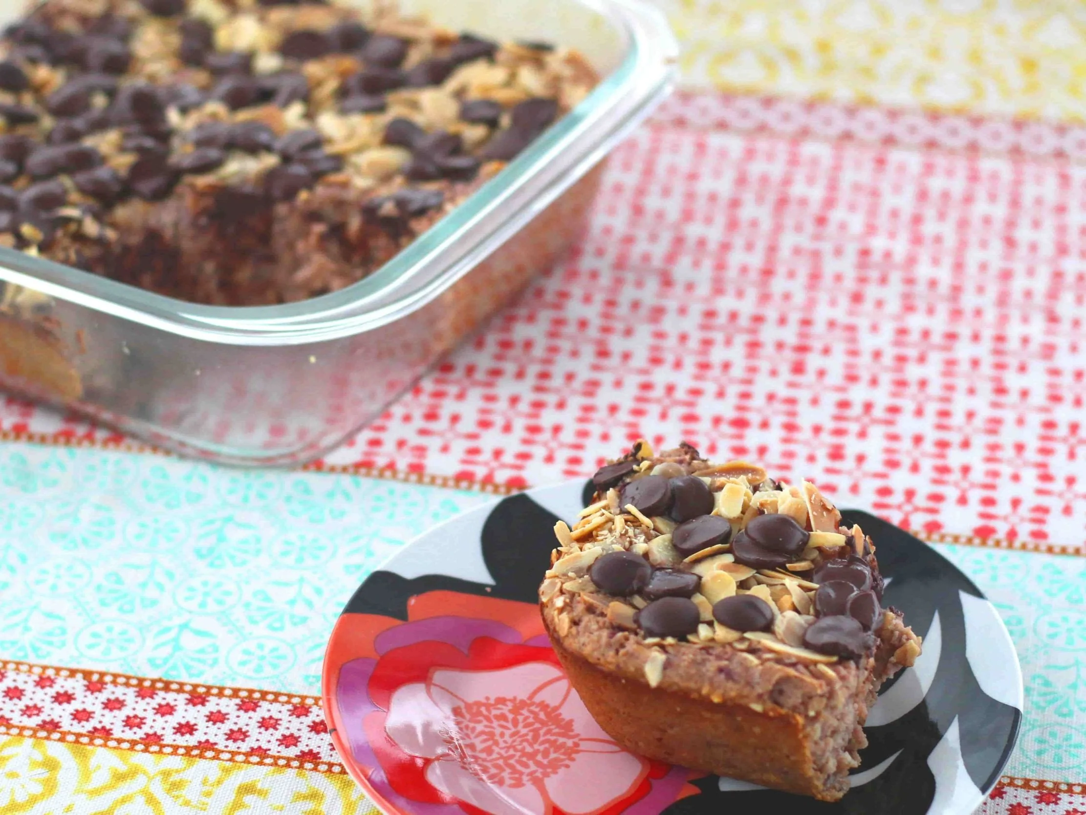 Cherry Chocolate Almond Baked Oatmeal
