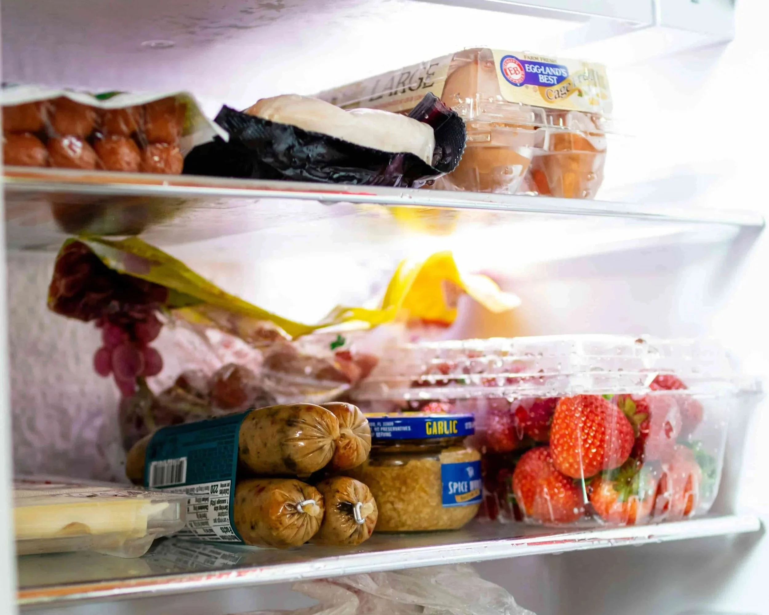 Refrigerator full of ingredients to make meals.  Photo by Darrien Staton on Unsplash