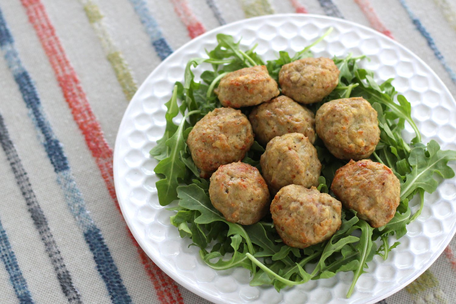 White Bean Turkey Pesto Meatballs