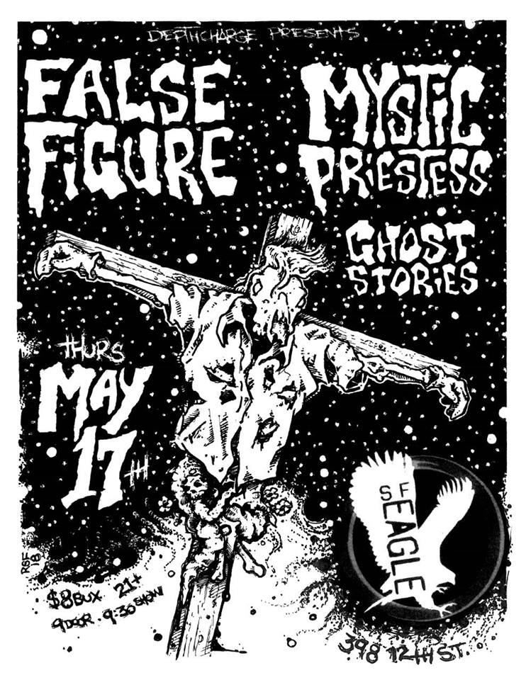 falsefigure-mysticpriestess-ghoststories-poster-flyer-artwork-robfletcher-sfeagle-2018