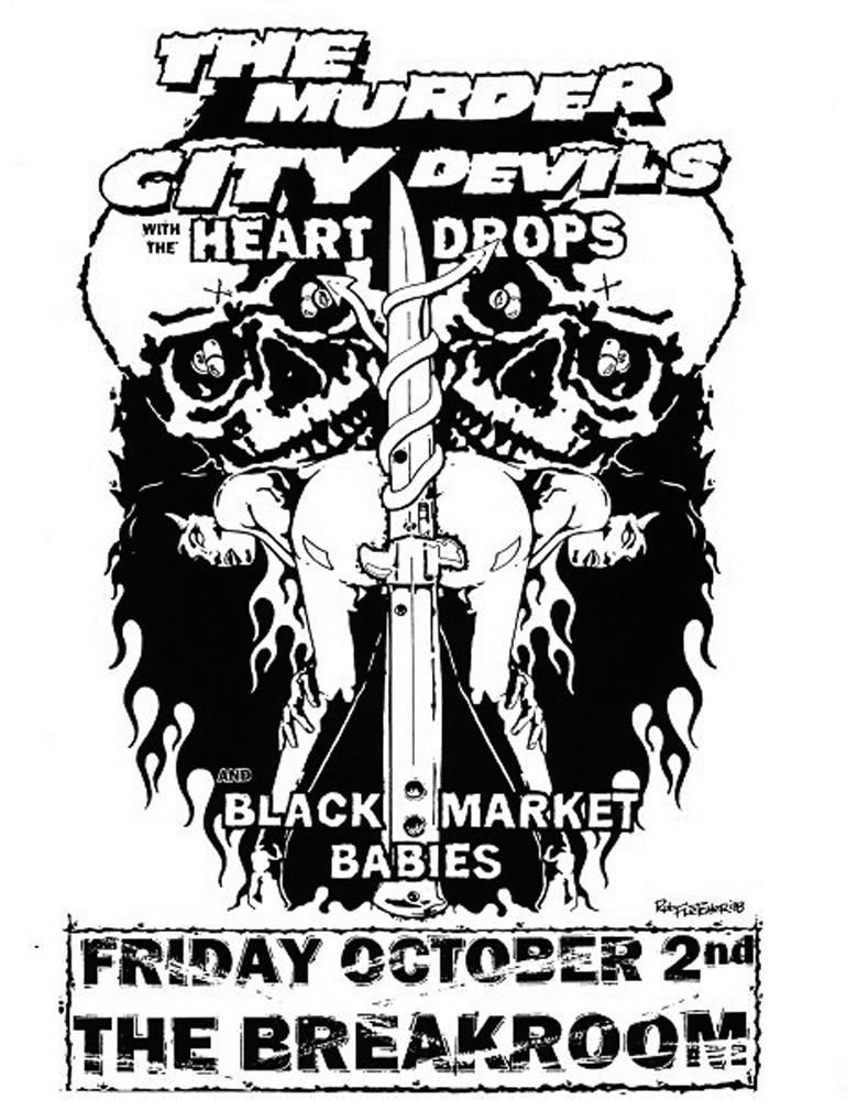 murdercitydevils-heartdrops-poster-flyer-artwork-robfletcher-breakroom-seattle-1998