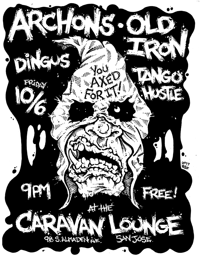 archons-oldiron-dingus-tangohustle-poster-flyer-artwork-robfletcher-caravanlounge-2017