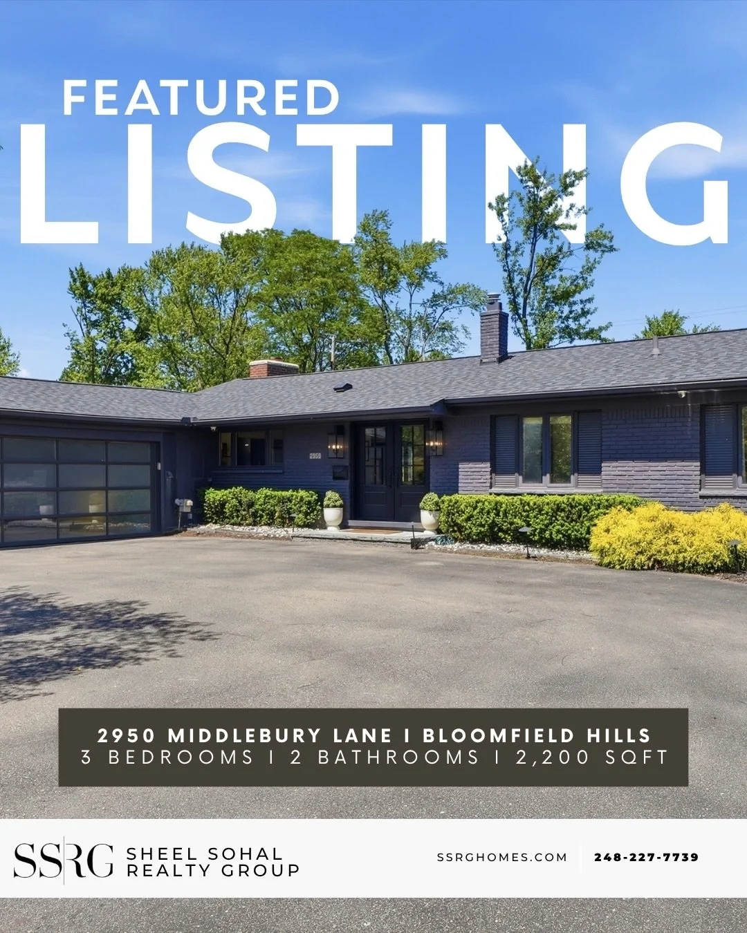 Just Listed in the Heart of Bloomfield Hills ⛳️ 

📍2950 Middlebury Lane, Bloomfield Hills

A completely reimagined ranch in the heart of Bloomfield Hills, thoughtfully designed by Brooklyn Wolfson of The Curated Space and located within the award wi