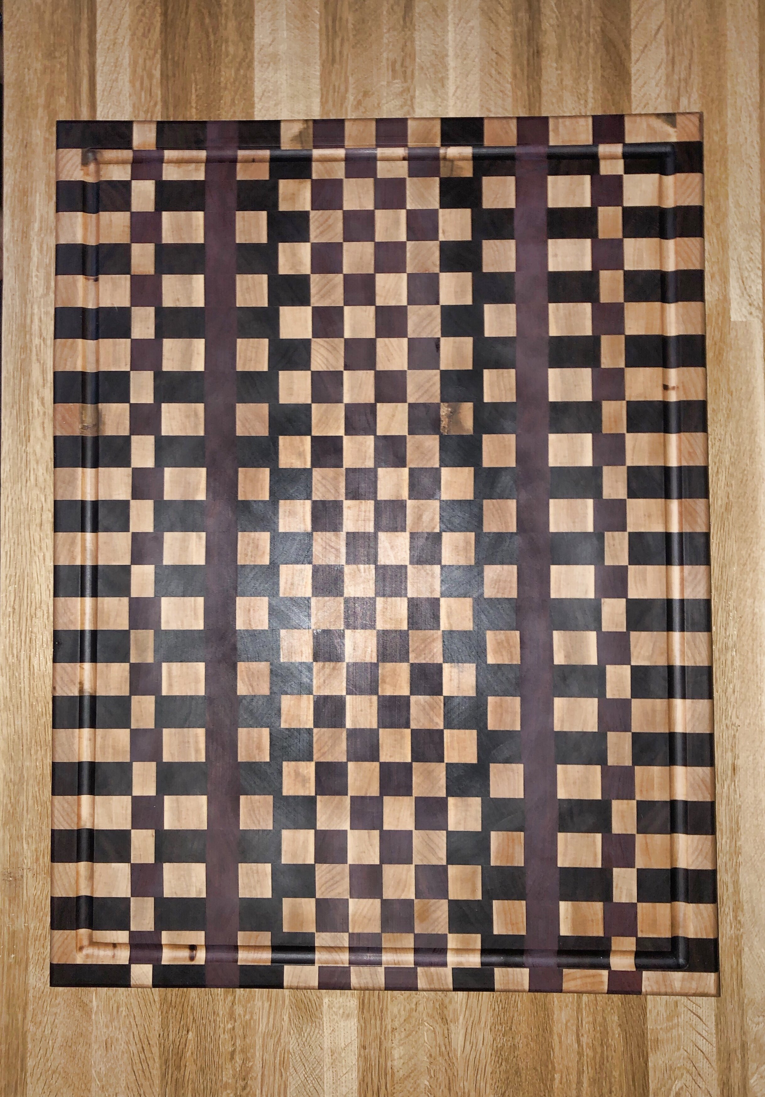 XL End Grain Cutting Board with Juice Groove — Beerded Woodworker