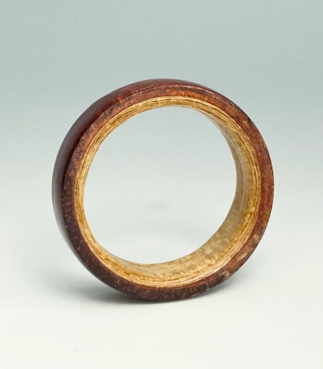 Blood Wood, solid wood/bent wood ring — Beerded Woodworker