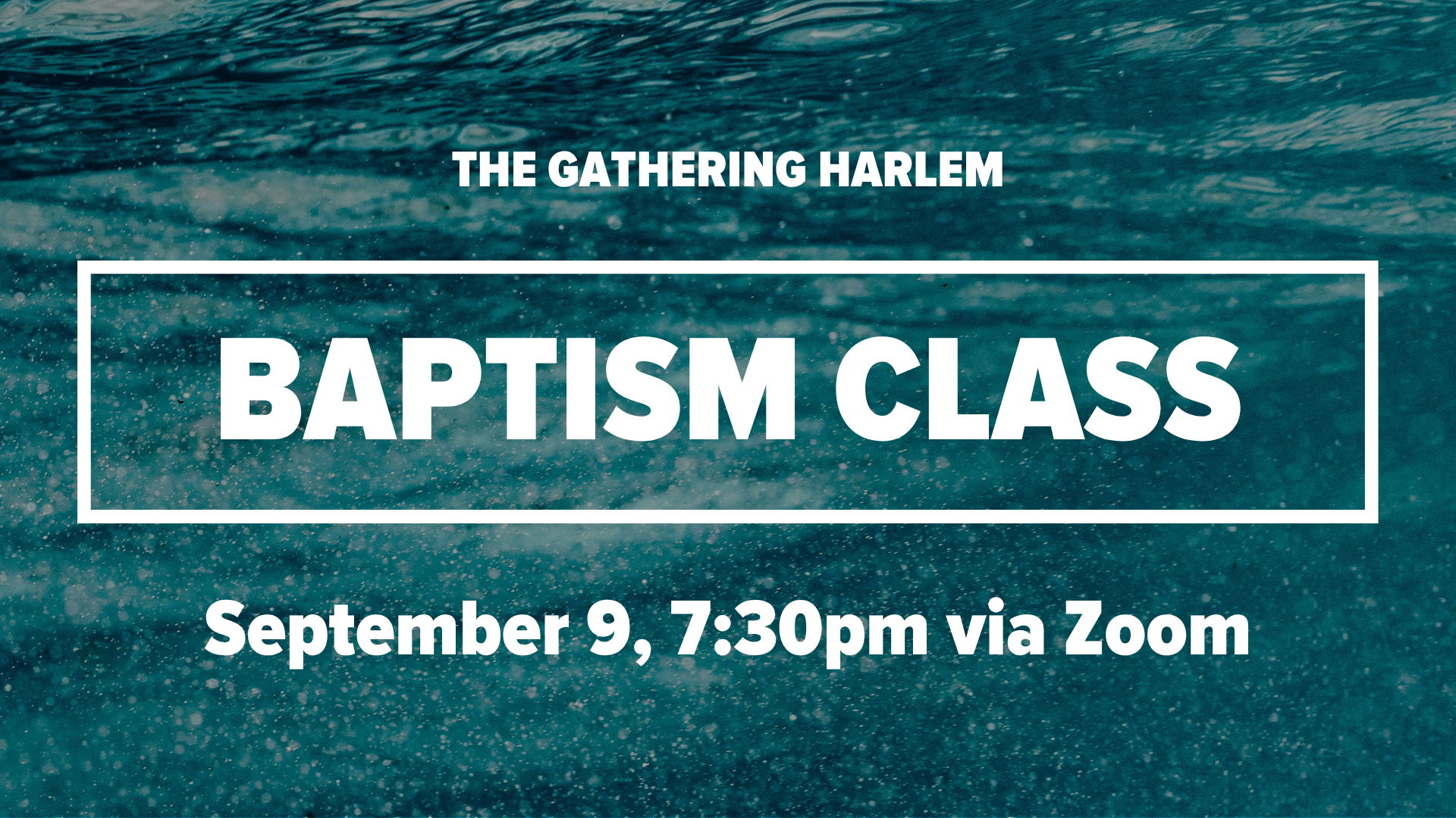 Virtual Baptism Class